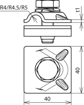 DEHN MV-Klemme Rd 8-10mm NIRO     390559 