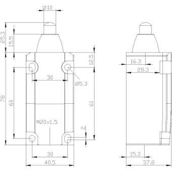 Siemens 3SE51320CC03 SIRIUS Pos.Schalter 