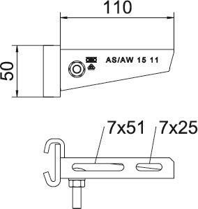 OBO AS 15 16 FT Stielausleger f.IS 