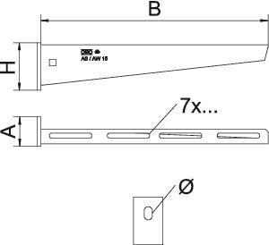 OBO AW 15 11 A4 Wand-u.Stielausleger m. 