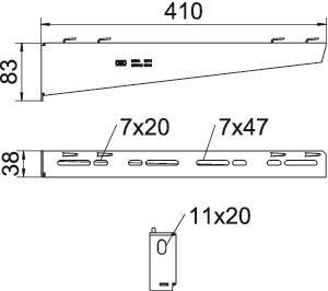 OBO MWAG 12 41 FS Wand-u.Stielausleger 