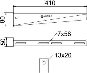 OBO AW 30 41 FT Wand-u.Stielausleger m. 