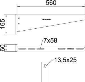 OBO AW 55 56 FT Wand-u.Stielausleger m. 