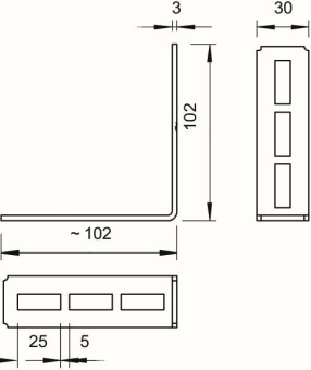 OBO CMW90FT Montagewinkel 90° 102x102x30 