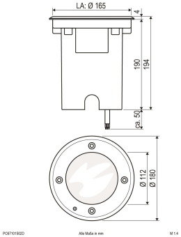 EVN LED Bodeneinbau -rund -  PC67101502D 