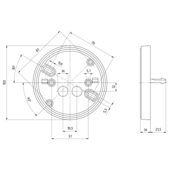 BEG Luxomat AP Sockel IP54 für     92161 