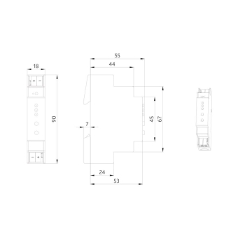 BEG 90410 LK-TP/KNXs LK-TP/KNXs REG grau 