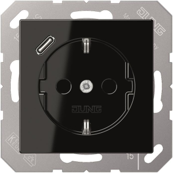 Jung SCHUKOsteckdose m.USB   A1520-18CSW 