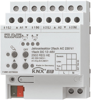 JG KNX Jalousieaktor 2fach     2502REGHE 