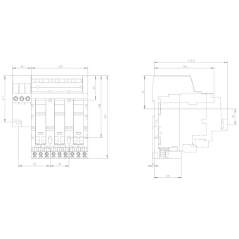 Siemens 3RA68128AB Einspeisung links 