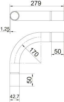OBO SB40W A4 Edelstahlrohrbogen 