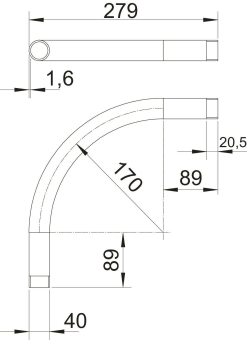 OBO SBNM40 G Stapa Gewindebogen 