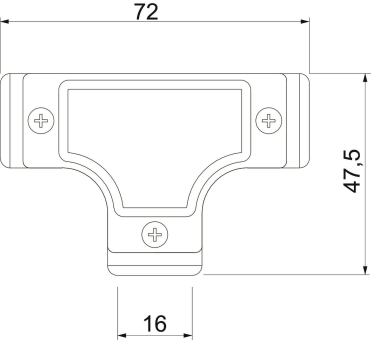 OBO SKT16W ALU Kontroll-T-Stück 