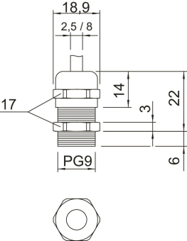 OBO V-TEC PG9 MS Kabelverschraubung PG9 