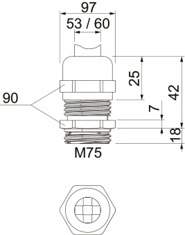 OBO V-TEC VM LM75MS2 Kabelverschraubung 