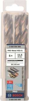 Bosch 5Metallbohrer HSS-G DIN 2608595080 