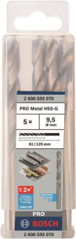 Bosch 5Metallbohrer HSS-G DIN 2608595076 