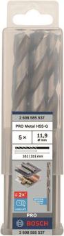 Bosch 5Metallbohrer HSS-G DIN 2608585537 