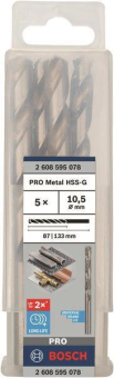 Bosch 5Metallbohrer HSS-G DIN 2608595078 
