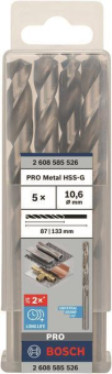 Bosch 5Metallbohrer HSS-G DIN 2608585526 
