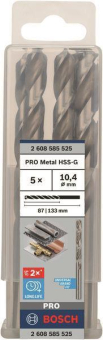 Bosch 5Metallbohrer HSS-G DIN 2608585525 