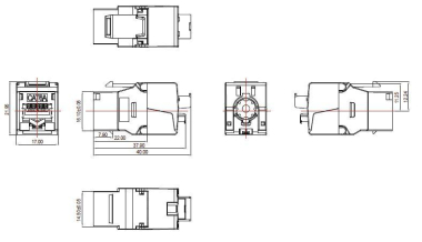 EFB Cat.6A RJ45 Keystone         E-20091 