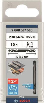 Bosch 10Doppelendbohrer HSS-G 2608597595 