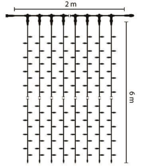 S&H LED-Drape Lite 1200 2x6m 70W   59380 