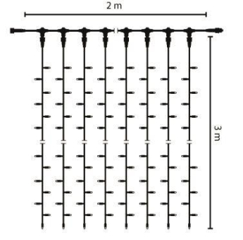 S&H Ersatzstrang f.LED Drape Lite  58862 