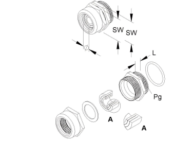 HKL Verschraubung 1531 PG 16     1531/16 