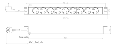 EFB 19 1HE Steckdosenleiste 9  EK631DE.1 