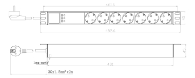 EFB 19  1HE Steckdosenleiste EK631DE.3GR 