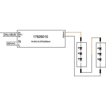 BRUM LED-Konverter 500mA 5-27W, 17826010 