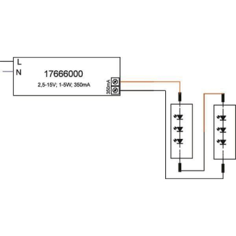 BRUM LED-Konverter 350mA 1-5W   17666000 