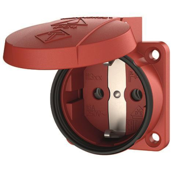 Mennekes Anbaudose SCHUKO rot      11333 