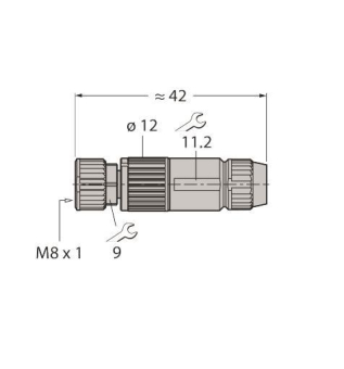 Turck Rundsteckverbinder M8x1   HA5131-0 