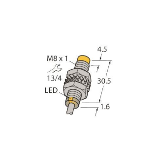 Turck Induktiver Sensor,    NI3-M08-AN6X 