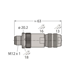 Turck M12 x 1                 CMBS8141-0 