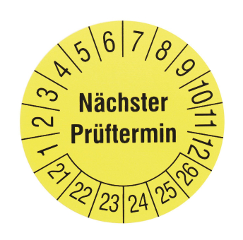 Cimco Prüfplakette 23 blau D 20mm 182695 