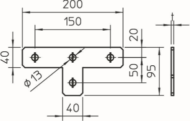 OBO GMS 4 VP T A2 Verbindungsplatte 