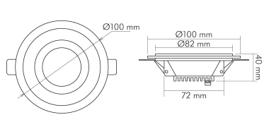 Nobile LED Glas Panel 100 R   1560606411 