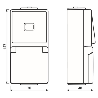 JG SCHUKO-Steckdose m.Taster   671 W 