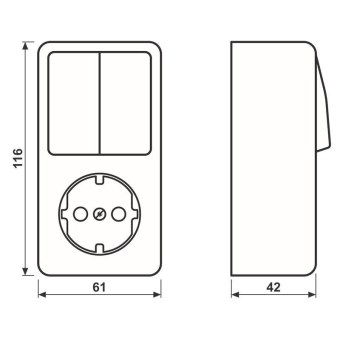 Jung SCHUKO  Steckdose 16 A     675 A WW 