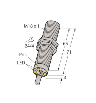 TURCK Induktiver Sensor DBI5U-M18E-AP4X3 