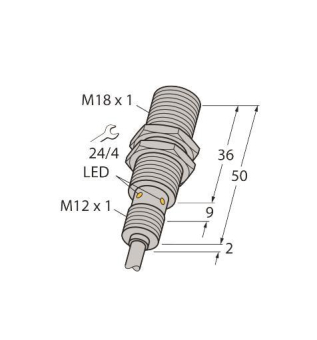 Turck Induktiver Sensor BI8U-EM18WD-AN6X 