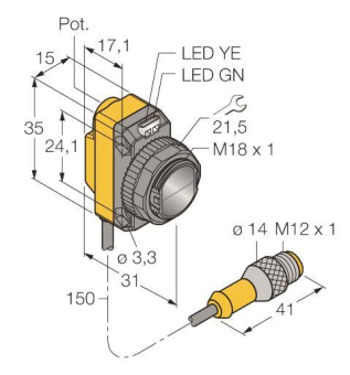 Turck Opto Sensor Laser-     QS18VP6LDQ5 
