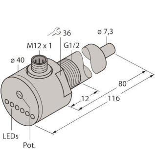 Turck Ström-  FCS-G1/2A4-AP8X-H1141/L080 
