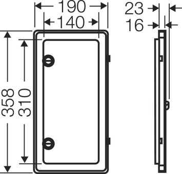 HENS Normzähler-Klappfenster      NZKL54 