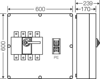 Hensel Lasttrennschaltergehäuse  Mi 7866 