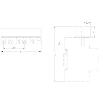 Siemens 3RV19155DB Verbindungsstück 